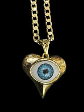 Load image into Gallery viewer, Cadena Corta con corazon ,Ojo,stainless steel/Baño Oro