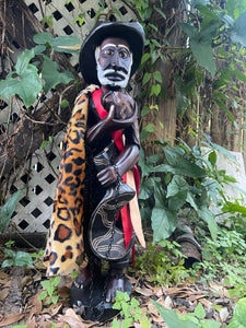 Congo Africano,Negro Cimarron  ,Tallado En Madera