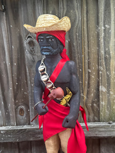 Congo Africano,Siete Rayos,Tallado En Madera