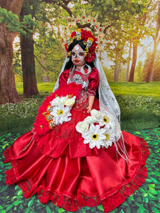 Catrina doll,Muñeca Día del Muerto/Santa Muerte /Doll