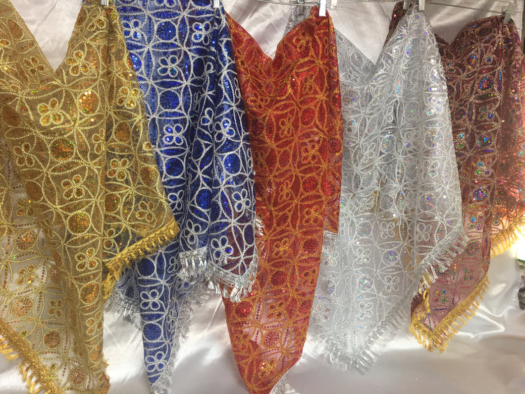 Set de pañuelos  de trono,Oshun,Yemaya,Oya,Obatala,Chango